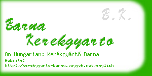 barna kerekgyarto business card